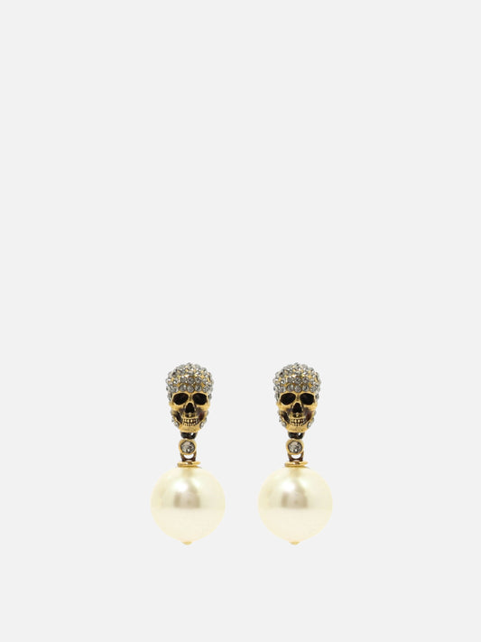 "Pearl & Skull" earrings