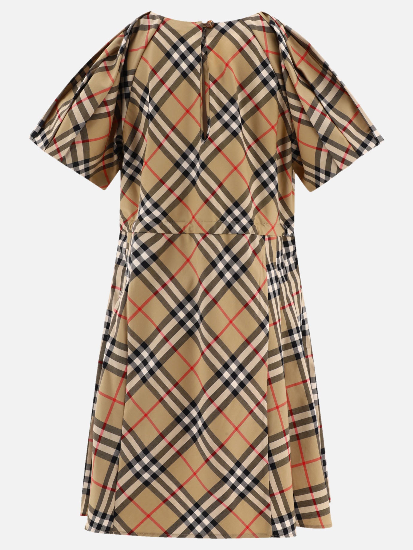 Pleated check dress