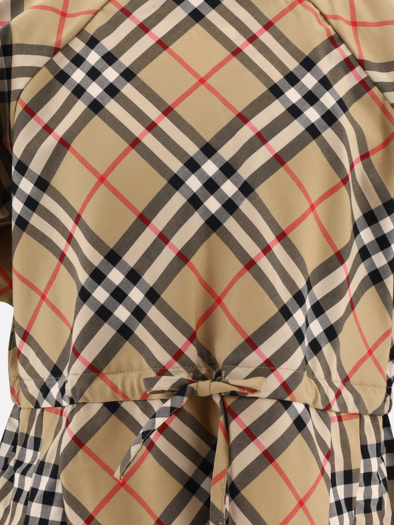 Pleated check dress