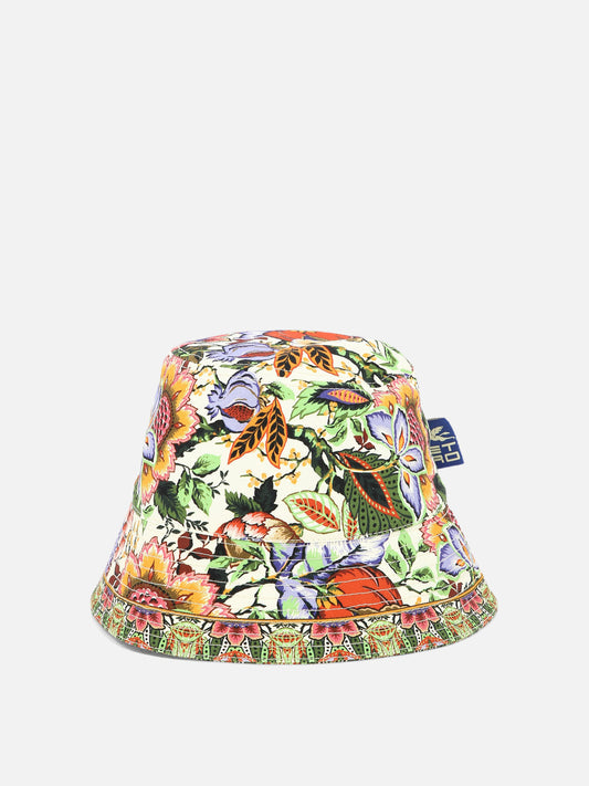 Bouquet-print bucket hat