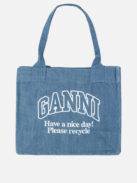 Tote bag with embroidered logo