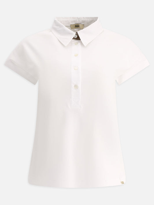 Poplin and monogram polo shirt