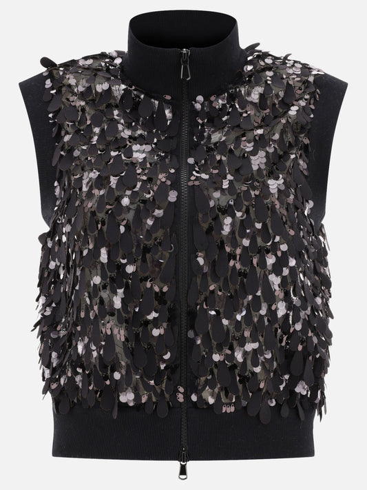 Sequin-embellished vest