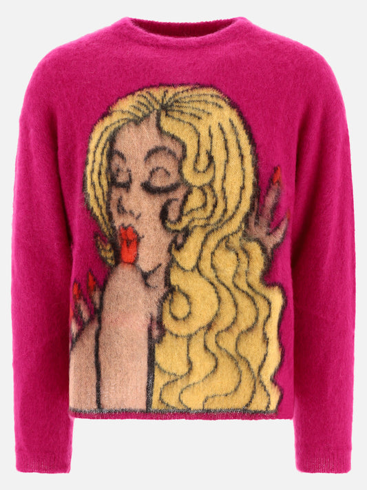 "Kiss Intarsia" sweater