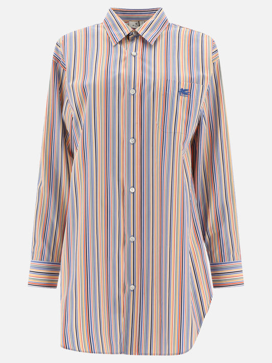 Striped shirt with logo