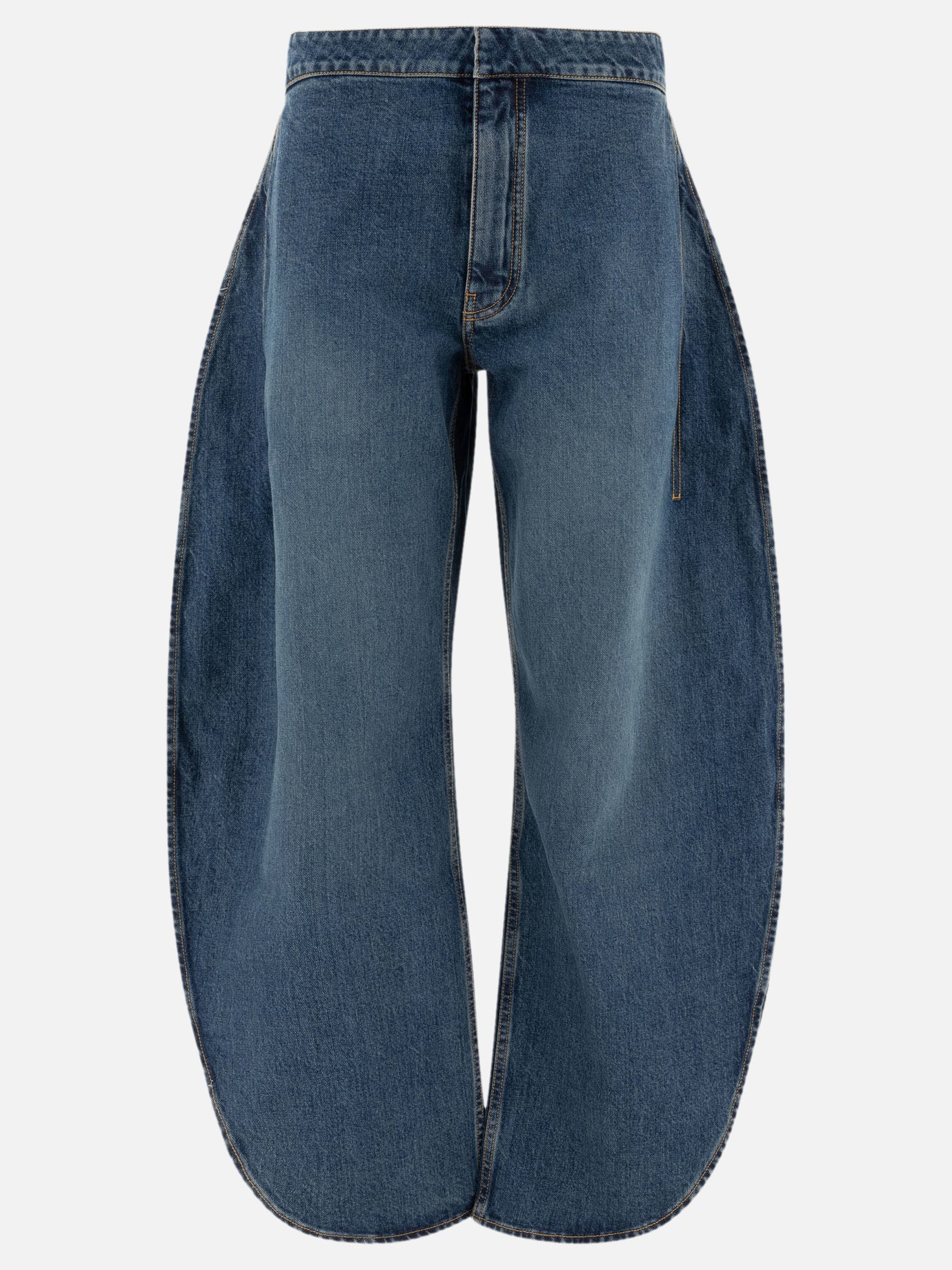 Alaïa Round jeans in stone denim Blue