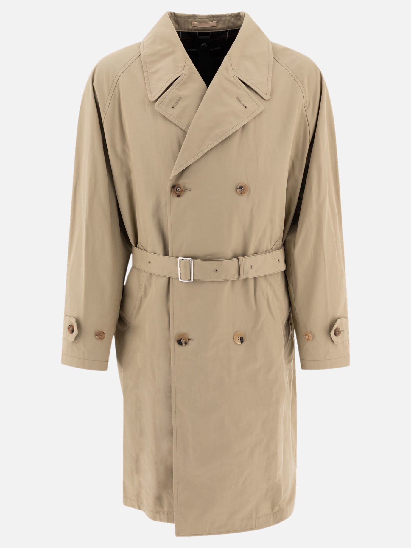 Comme Des Garçons Homme Belted trench coat Beige