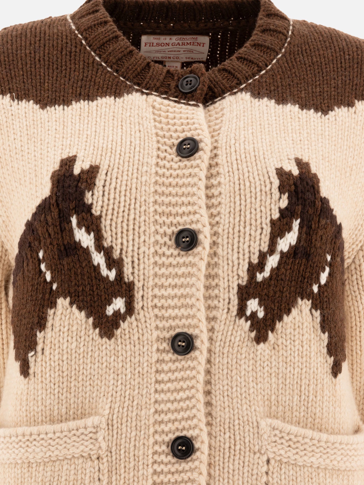 Filson "Horses" cardigan Beige