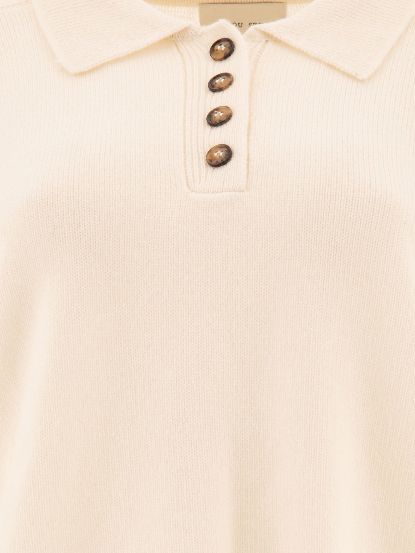 Loulou Studio "Homere" cashmere polo sweater White