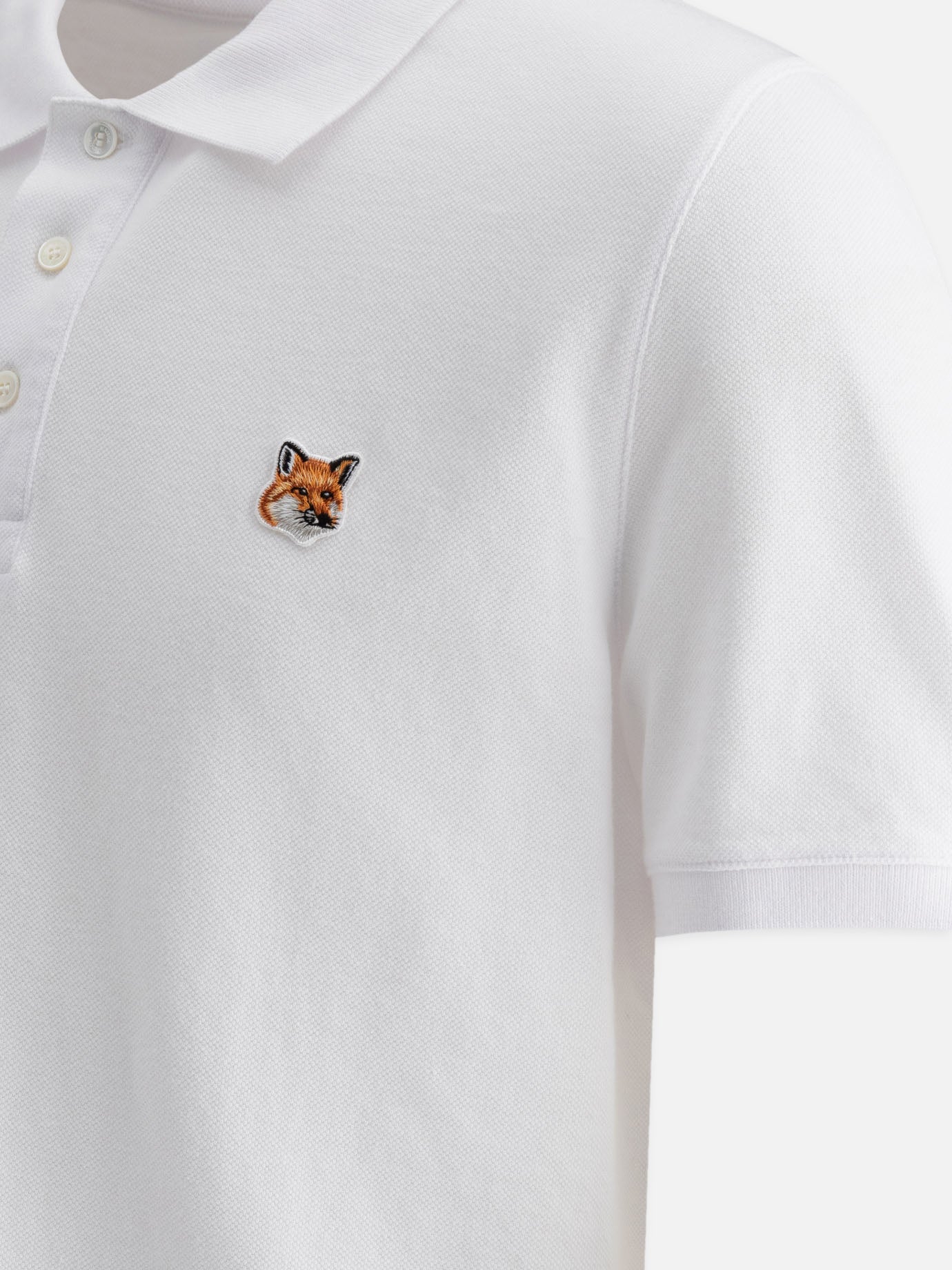 Maison Kitsuné "Fox Head" polo shirt White