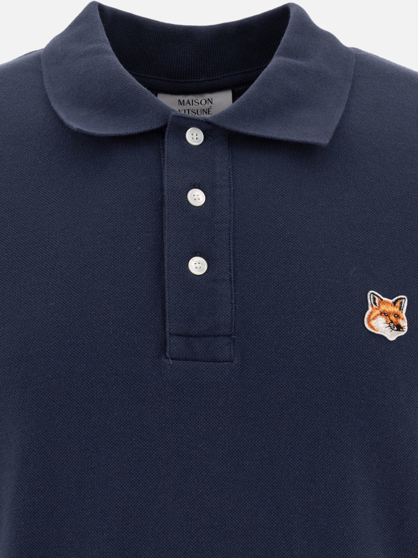 Maison Kitsuné "Fox Head" polo shirt Blue