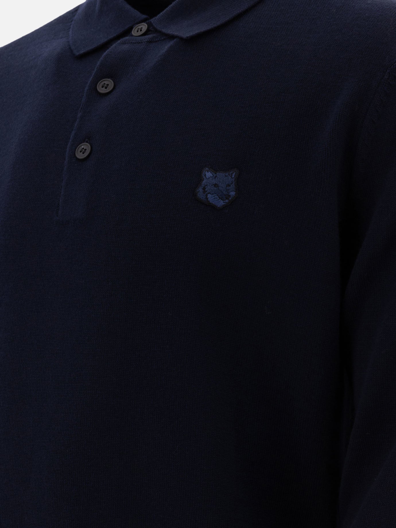 Maison Kitsuné "Bold Fox Head" polo shirt Blue