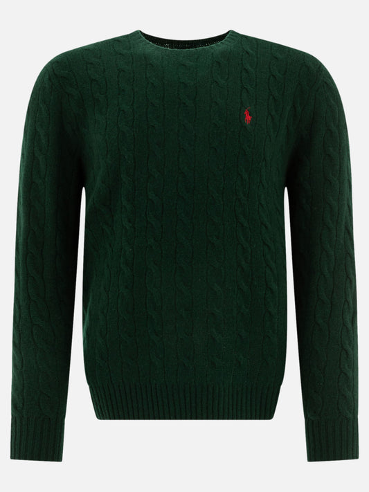 Polo Ralph Lauren "Pony" cable-knit sweater Green