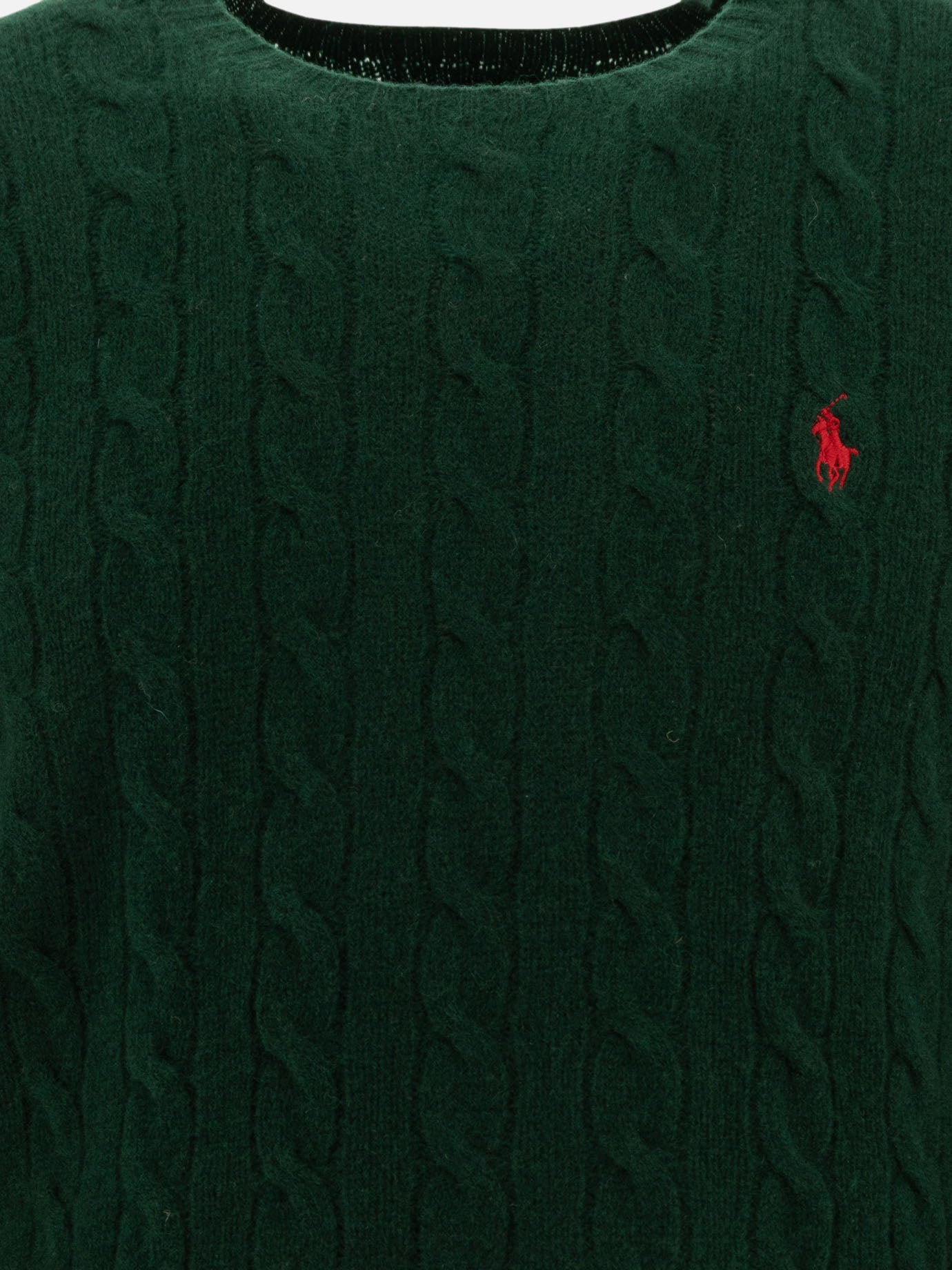 Polo Ralph Lauren "Pony" cable-knit sweater Green