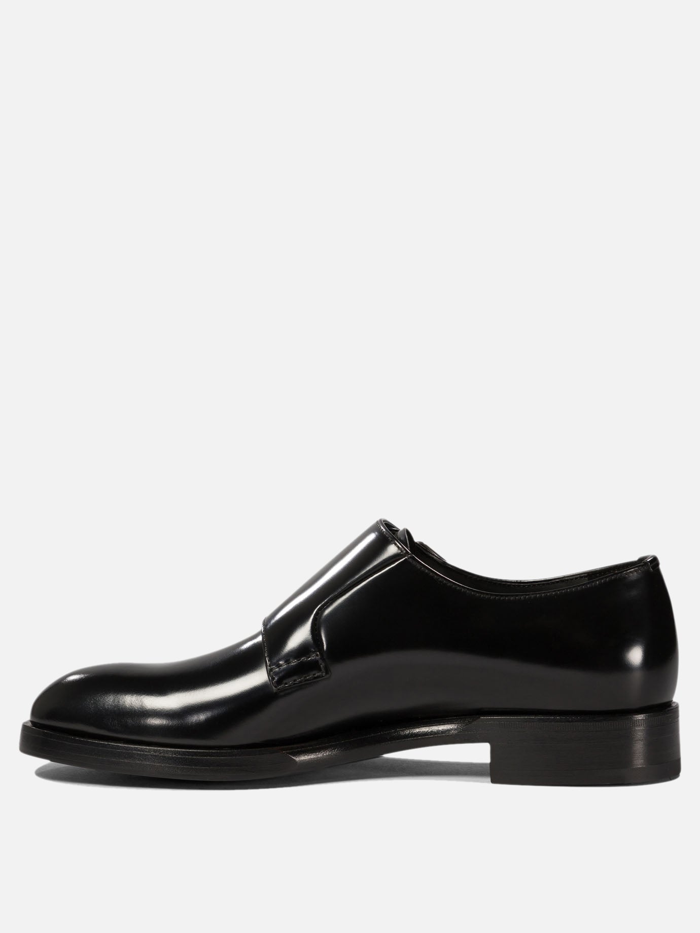 Prada Monk shoes in brushed leather Black