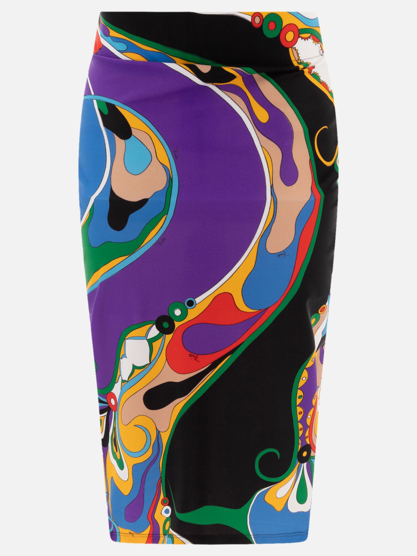 Pucci Orchidee-print pencil skirt Purple