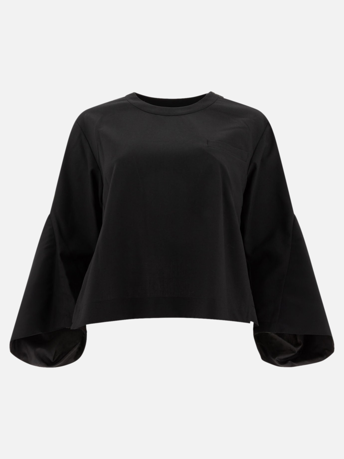 Sacai "Suiting x Nylon Twill" sweater Black