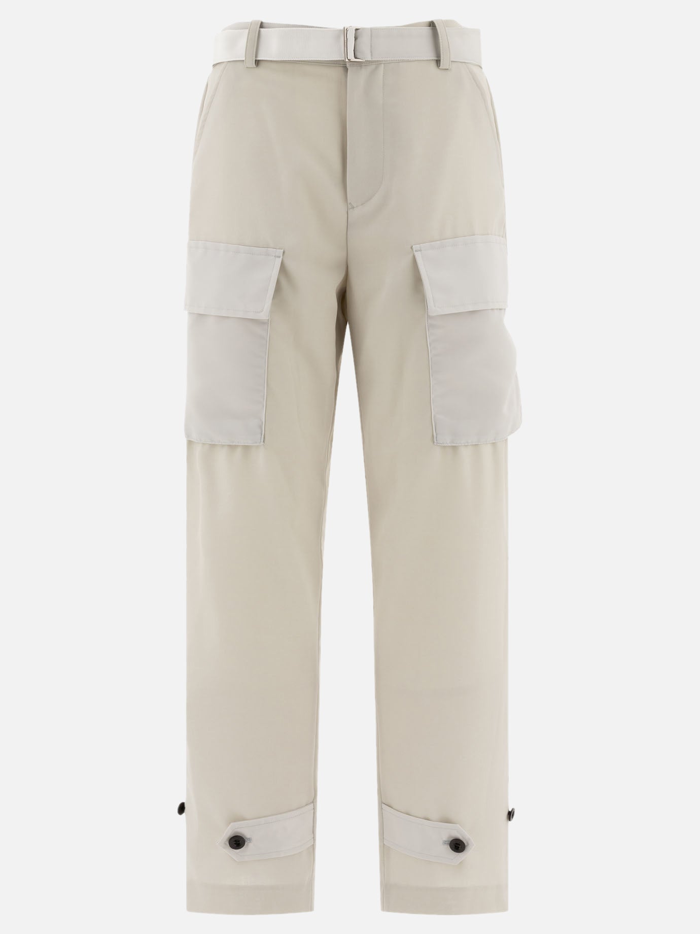 Sacai Belted cargo trousers Beige