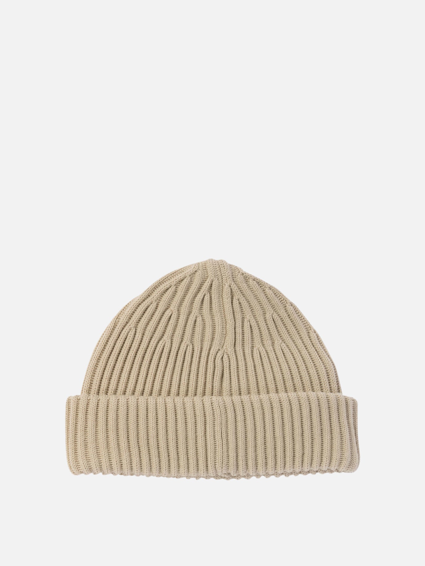 Stone Island Beanie with logo patch Beige