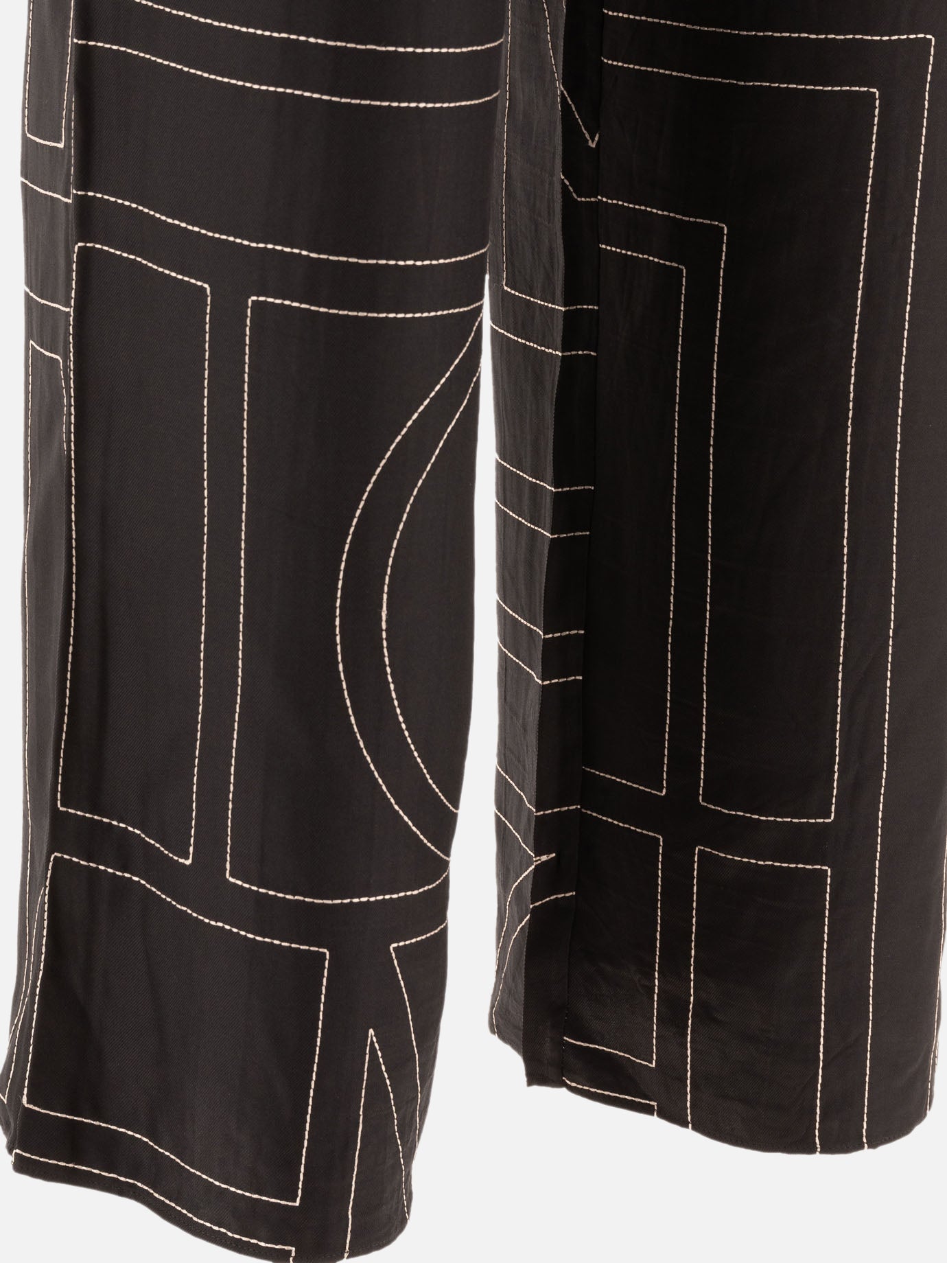 Toteme "Monogram" pj-style trousers Black