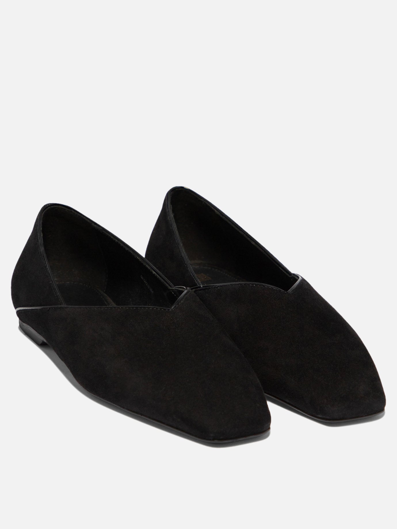 Toteme Suede ballet flats Black