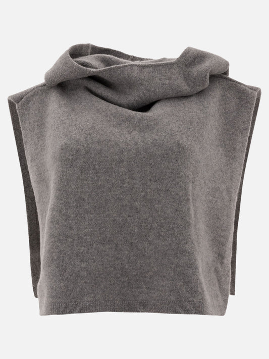 Toteme Hooded bib in wool and cashmere Grey