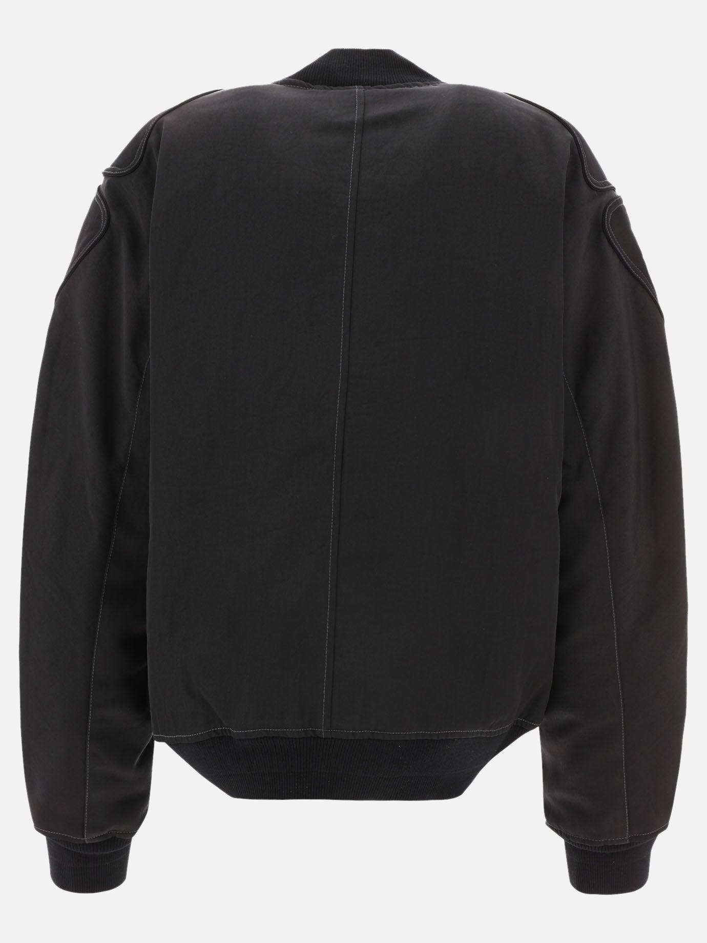 Bomber jacket with contrasting interior