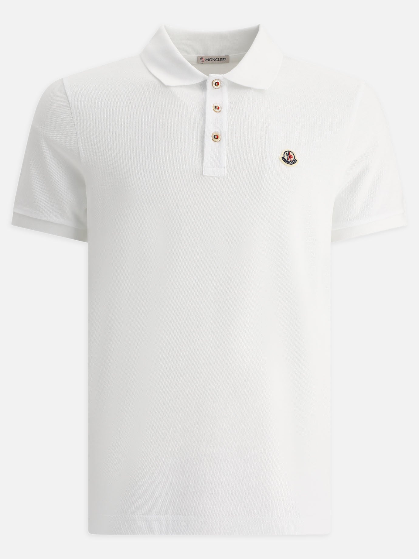 Piquet polo shirt with patch