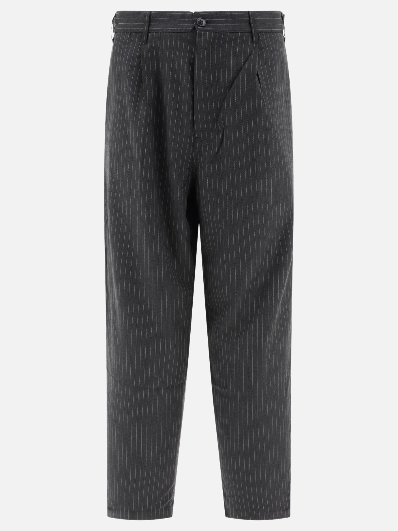 "Stripe Volume" pinstriped trousers