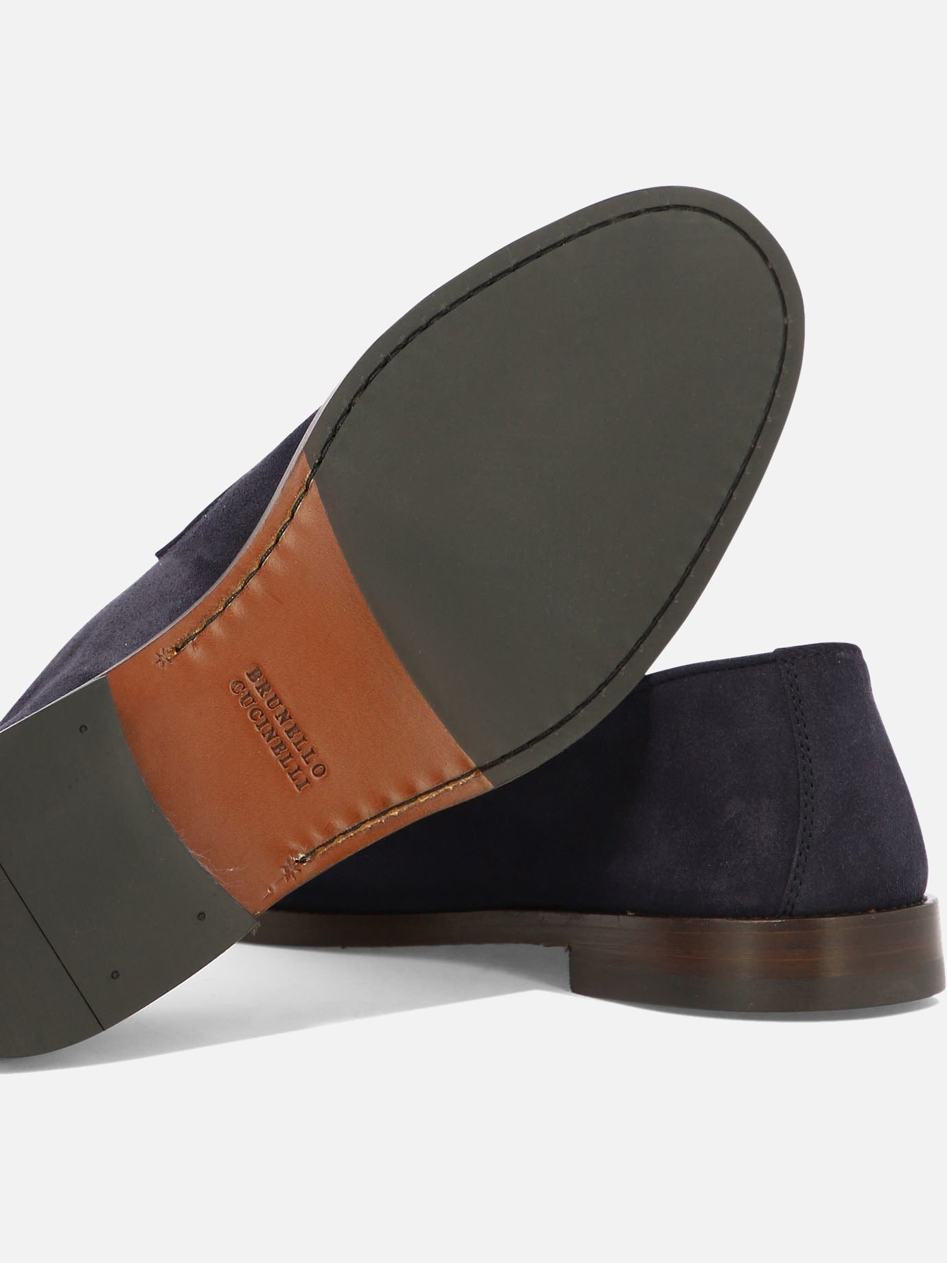 Suede unlined penny loafers