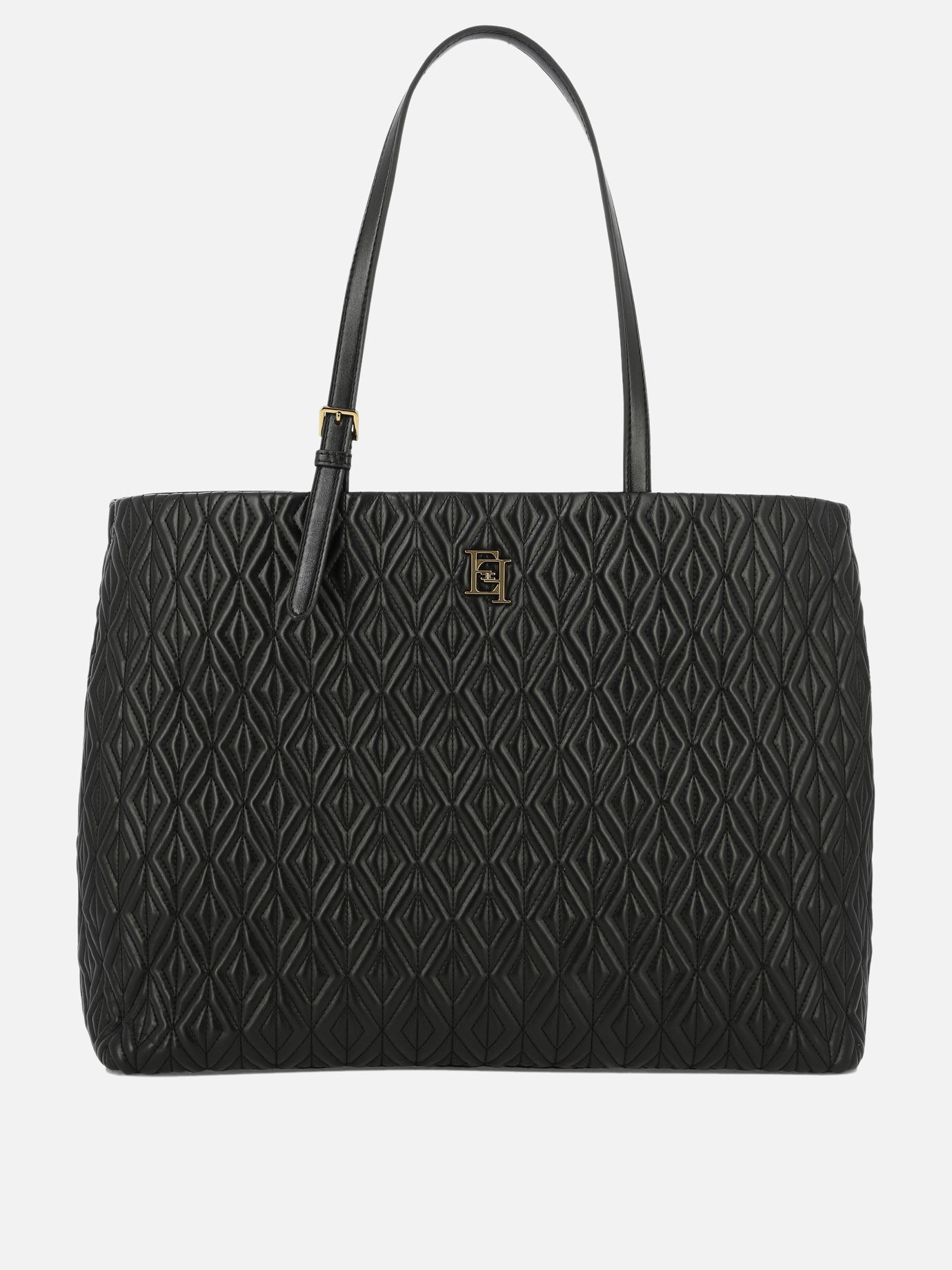 Shopper bag with diamond pattern
