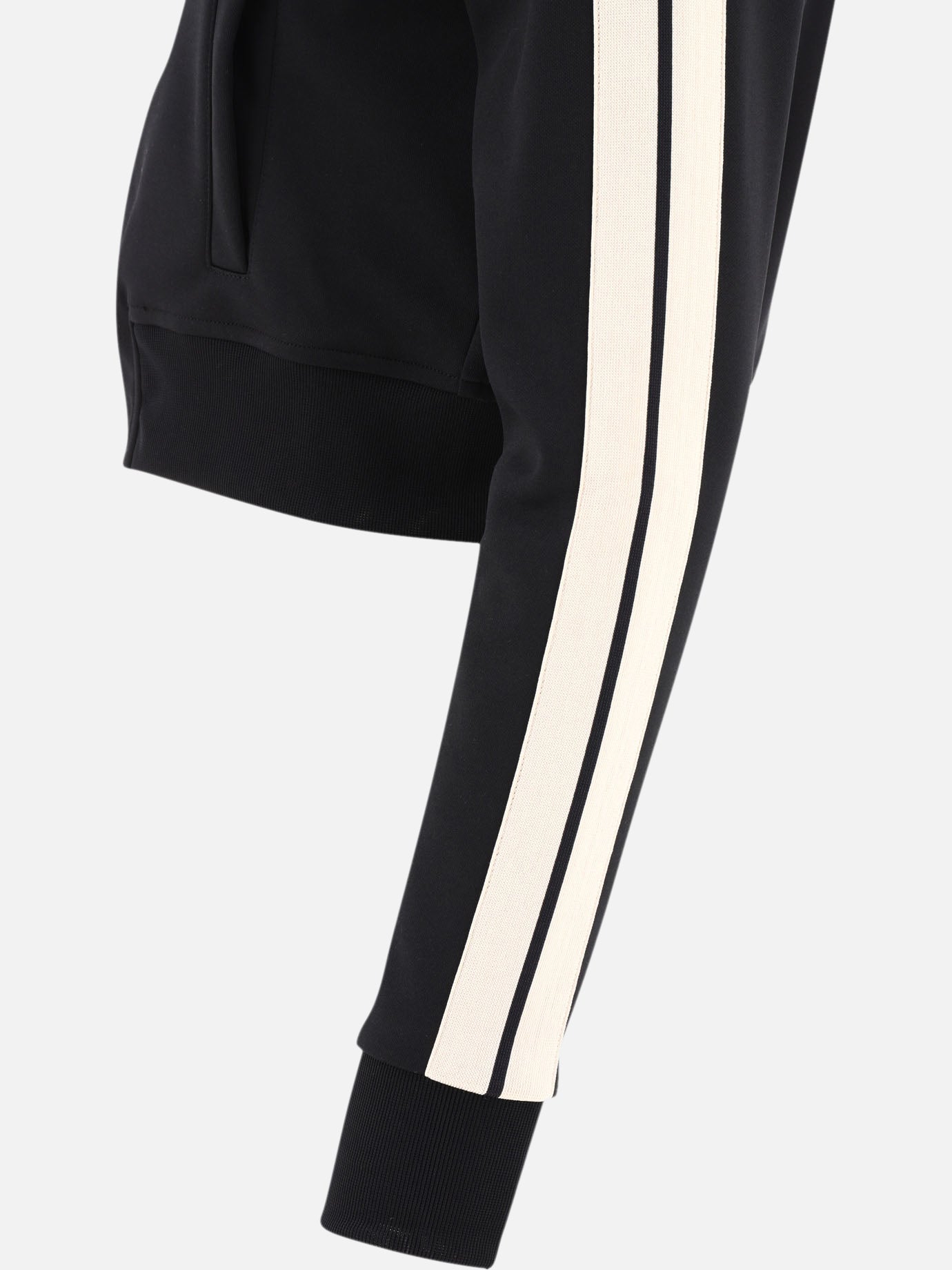 Track sweatshirt with contrasting stripes