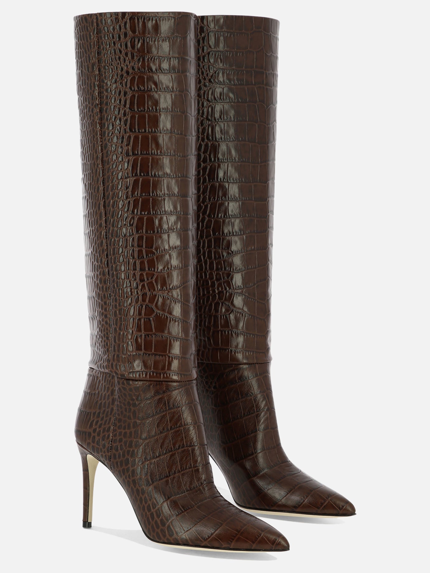 "Embossed Croco" boots