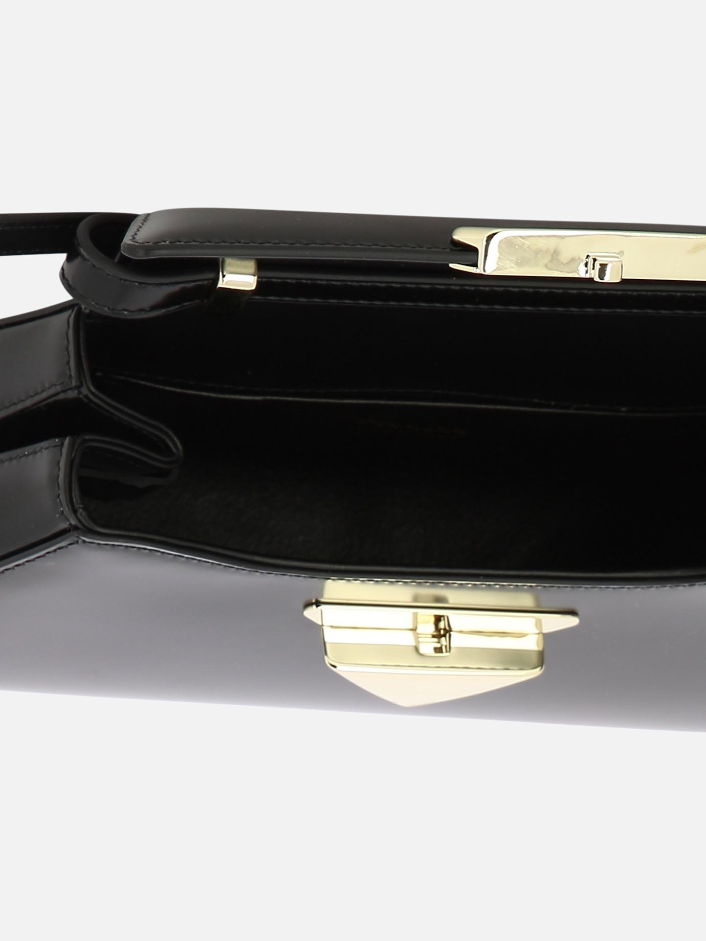 Medium brushed leather handbag