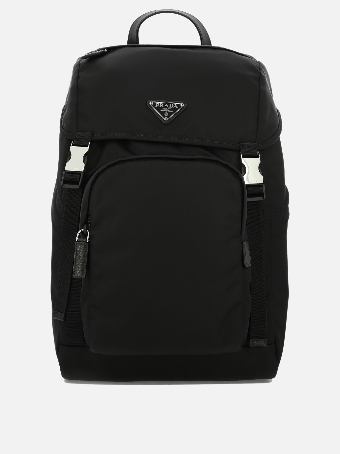 Re-Nylon backpack with Saffiano details