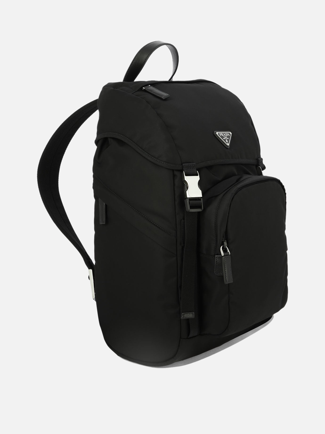 Re-Nylon backpack with Saffiano details
